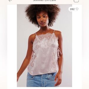 NEW Free People Lilac Combo Shimmer On Cami NWOT